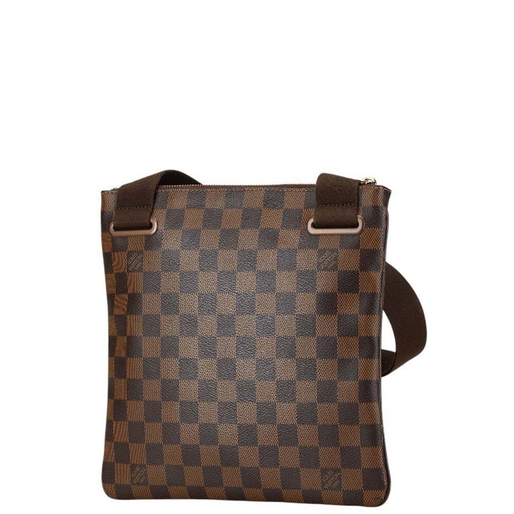 LOUIS VUITTON Authentic Brown Damier Leather Pochette Shoulder Bag - Picture 2 of 8